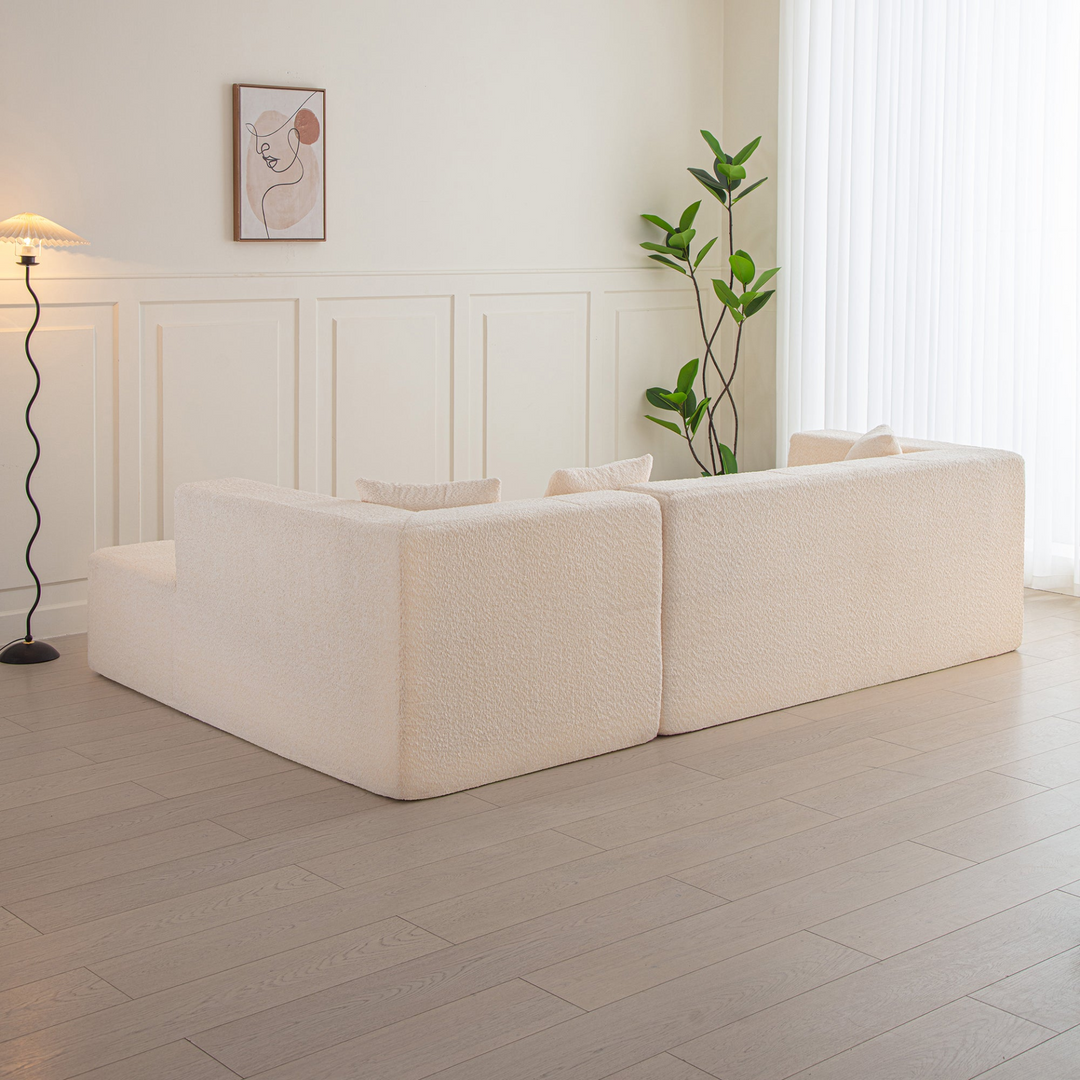 The Grand Amalfi Large Modular Mediterranean L-Shaped Sectional Floor Sofa - Mediterranean Italian Contemporary Home Decor Furniture