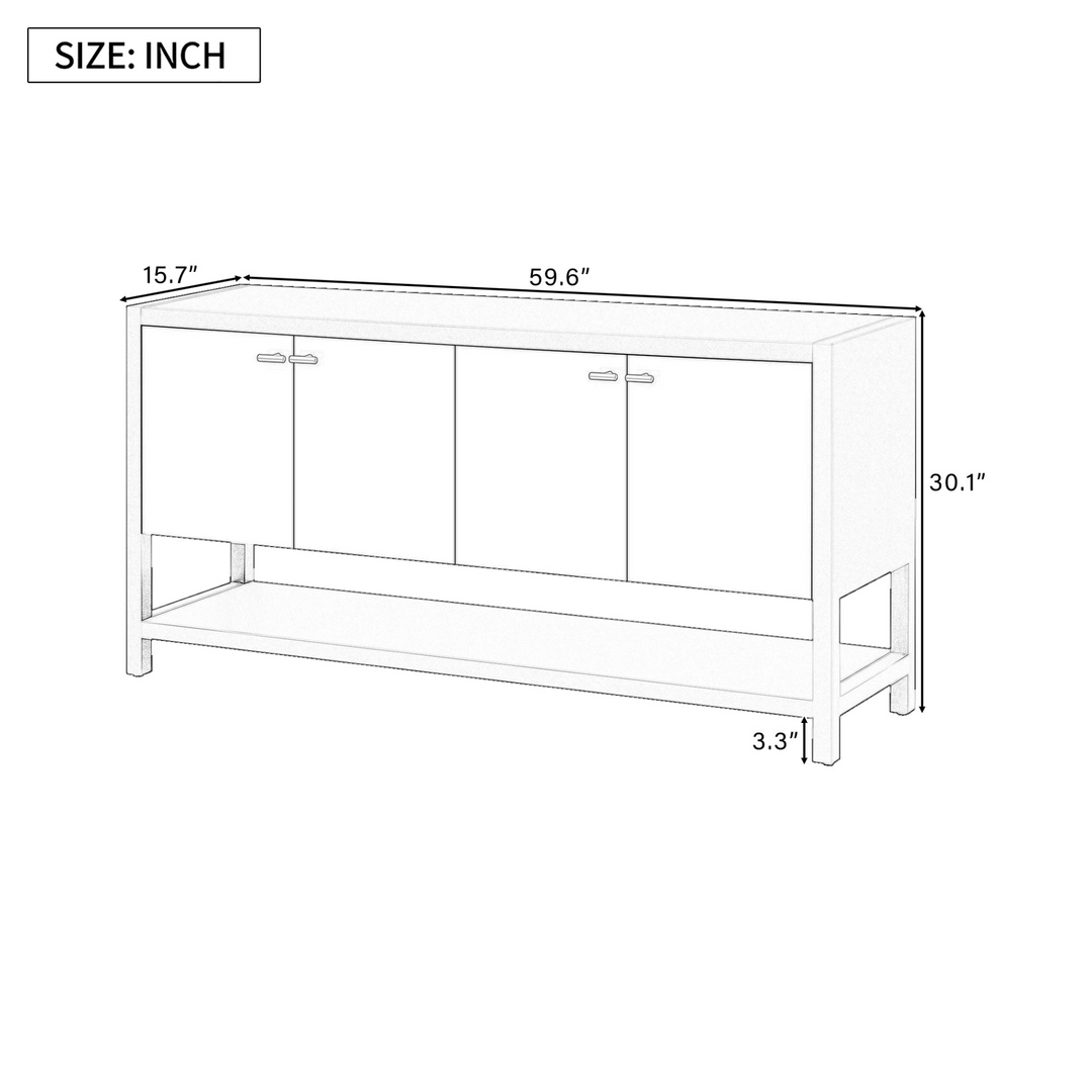 Buy farmhouse furniture Functional Entryway Console Table with Ample Storage,Suitable for Study,Entrance and Living Room - Modern Cottage Farmhouse Furniture