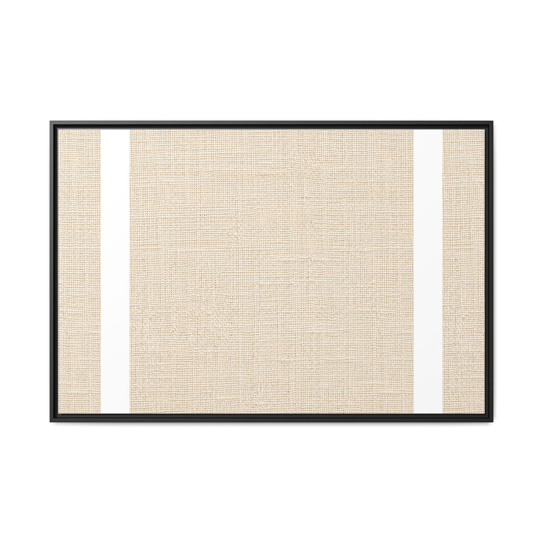 Woven Art Sage &amp; Cream Framed Canvas Wall Art