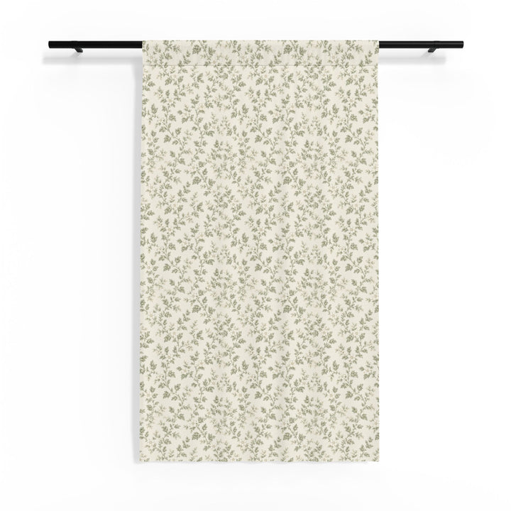 Sheer Sage &amp; Cream Curtain Panel — By. Artisan &amp; Blooms