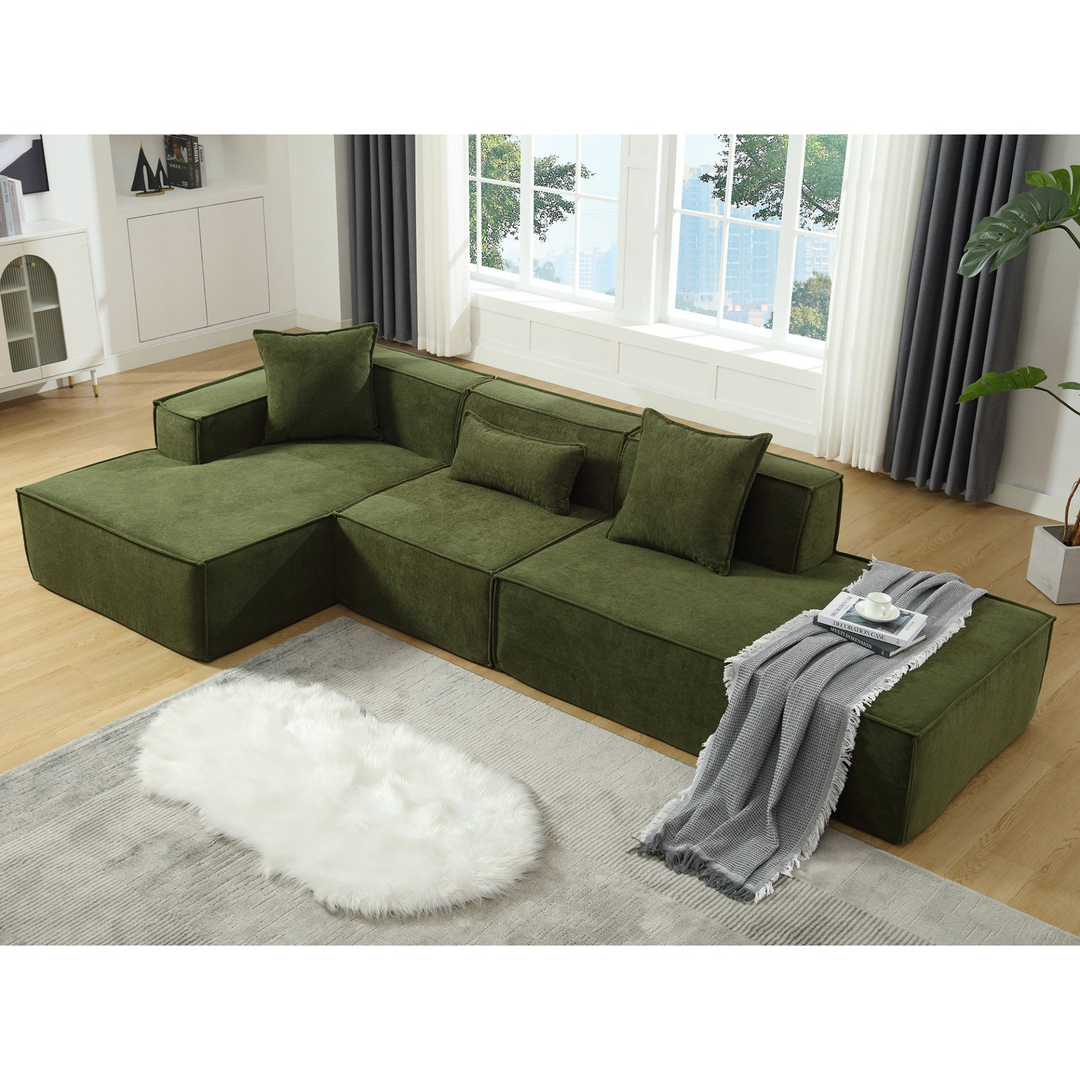 The Oliva Modular Mediterranean Sofa Set - Mediterranean Italian Contemporary Home Decor Furniture