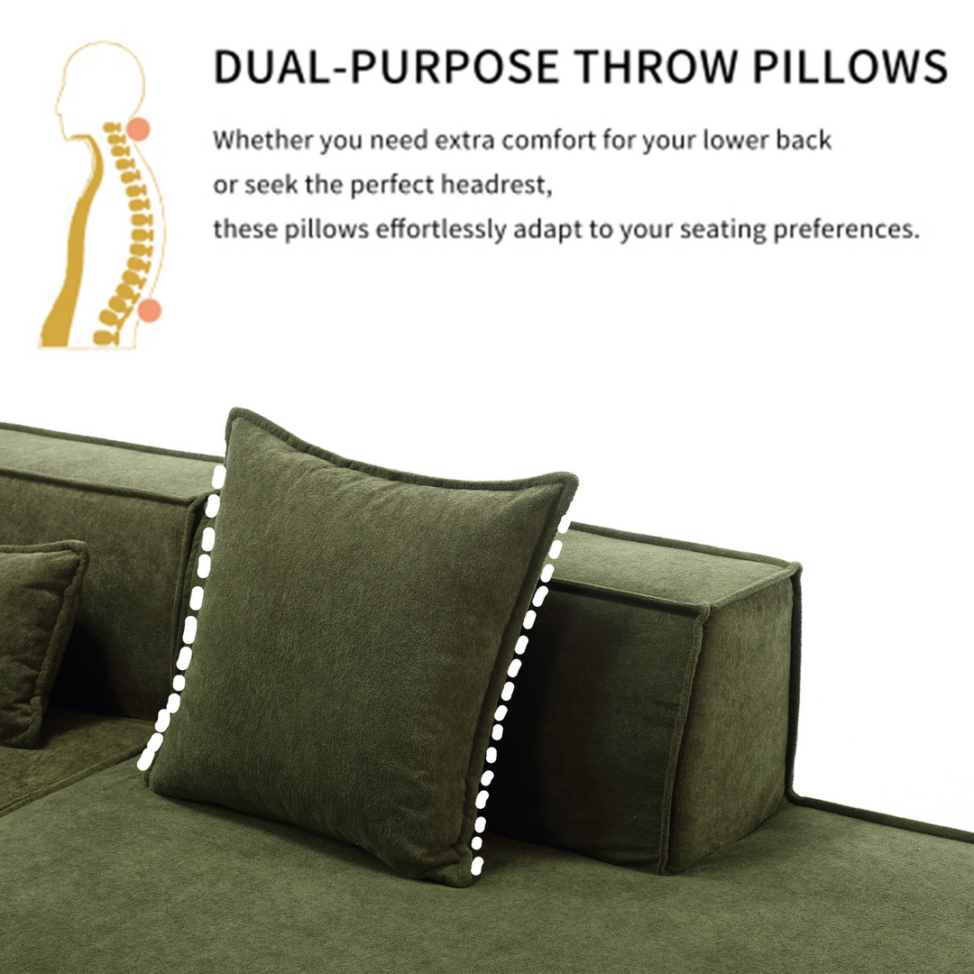 The Oliva Modular Mediterranean Sofa Set - Mediterranean Italian Contemporary Home Decor Furniture