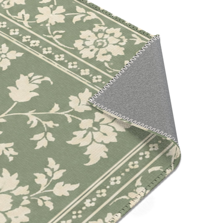 Buy farmhouse furniture Decorative Cream &amp; Sage Area Rug By. Artisan Blooms - Modern Cottage Farmhouse Furniture