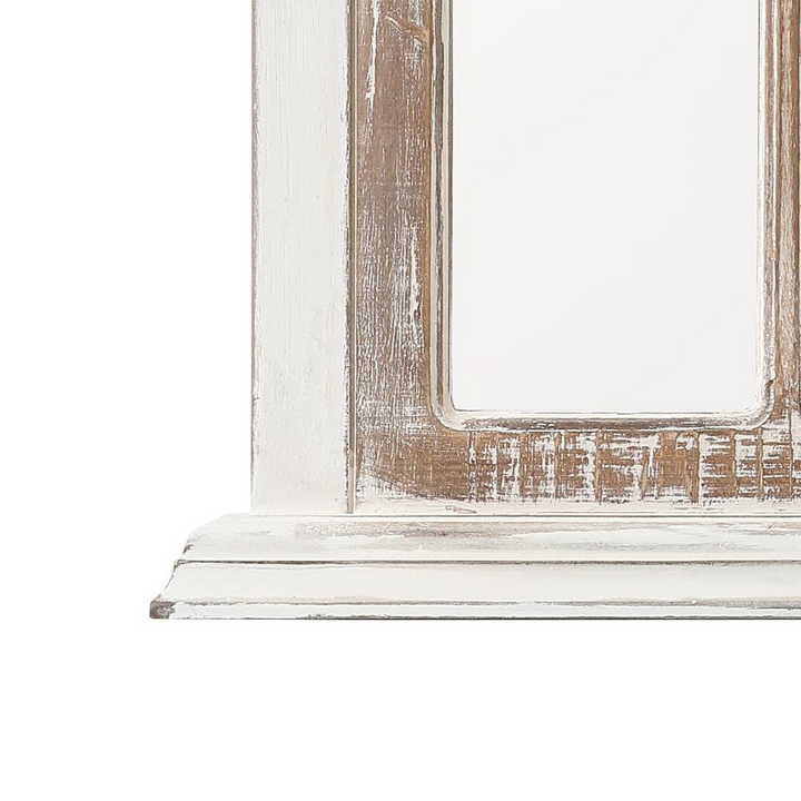 Boho Aesthetic Éclatant | Rustic Vintage Distressed Wood Window Wall Mirror | Biophilic Design Airbnb Decor Furniture 