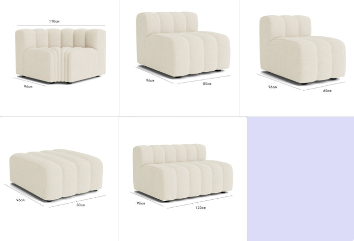 Marinella | Large Modern Luxury Mediterranean Rare Modular Sofa Sectional - Mediterranean Tuscan Contemporary Home Decor Furniture