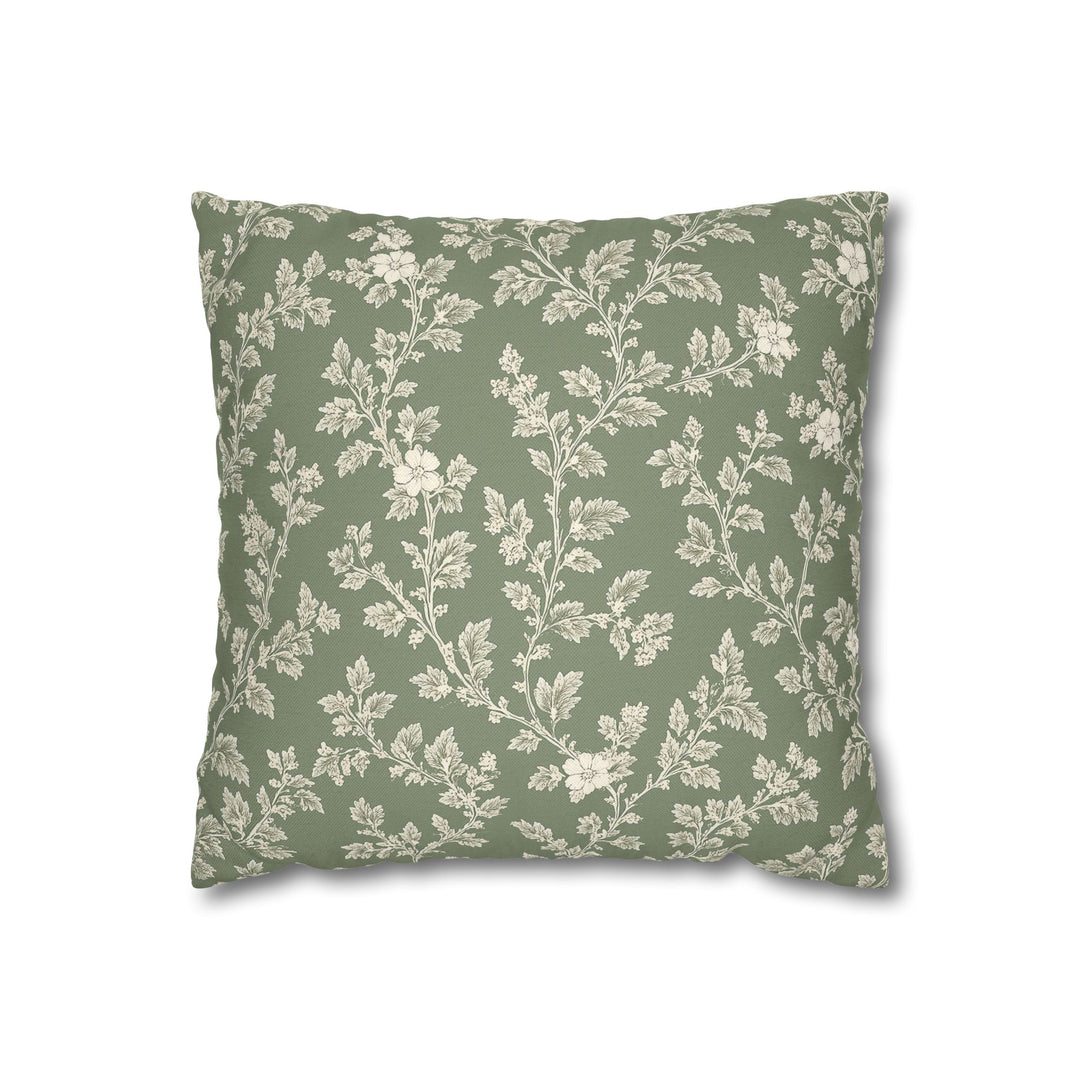 Buy farmhouse furniture Clover Hill - Cream &amp; Sage Floral Pillowcase By. Artisan Blooms - Modern Cottage Farmhouse Furniture