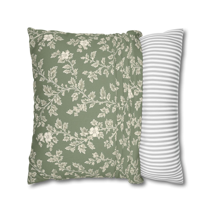 Buy farmhouse furniture Clover Hill - Cream &amp; Sage Floral Pillowcase By. Artisan Blooms - Modern Cottage Farmhouse Furniture