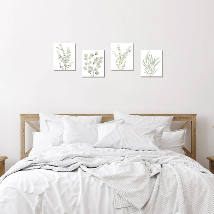 Buy farmhouse furniture 4PCS 8X10in Farmhouse Botanical Plant Canvas Wall Art - Modern Cottage Farmhouse Furniture