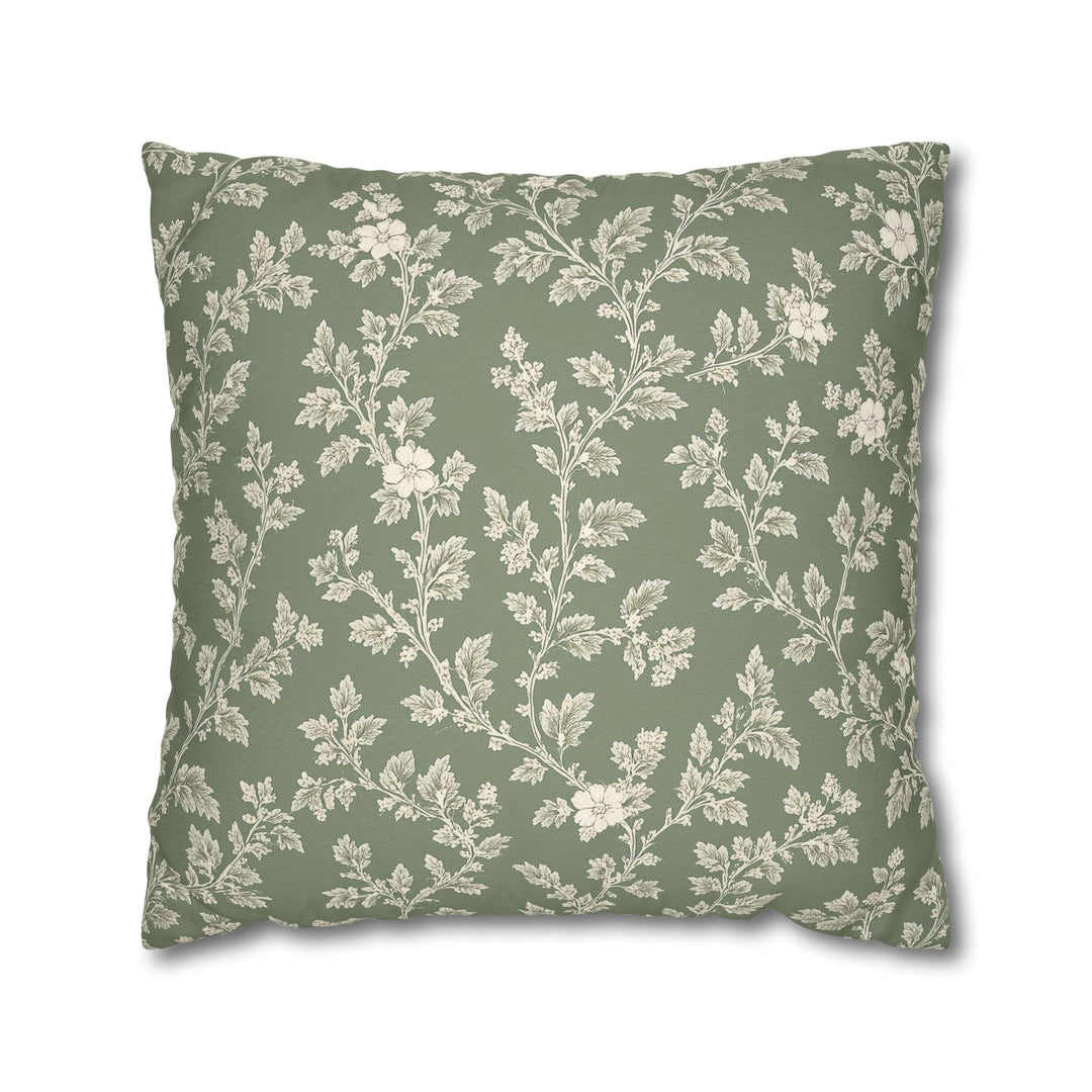 Buy farmhouse furniture Clover Hill - Cream &amp; Sage Floral Pillowcase By. Artisan Blooms - Modern Cottage Farmhouse Furniture
