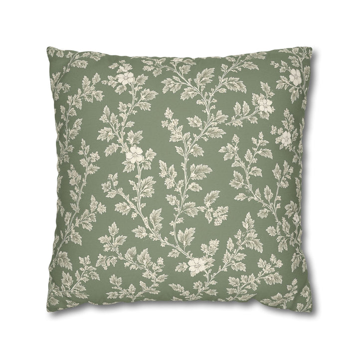 Buy farmhouse furniture Clover Hill - Cream &amp; Sage Floral Pillowcase By. Artisan Blooms - Modern Cottage Farmhouse Furniture