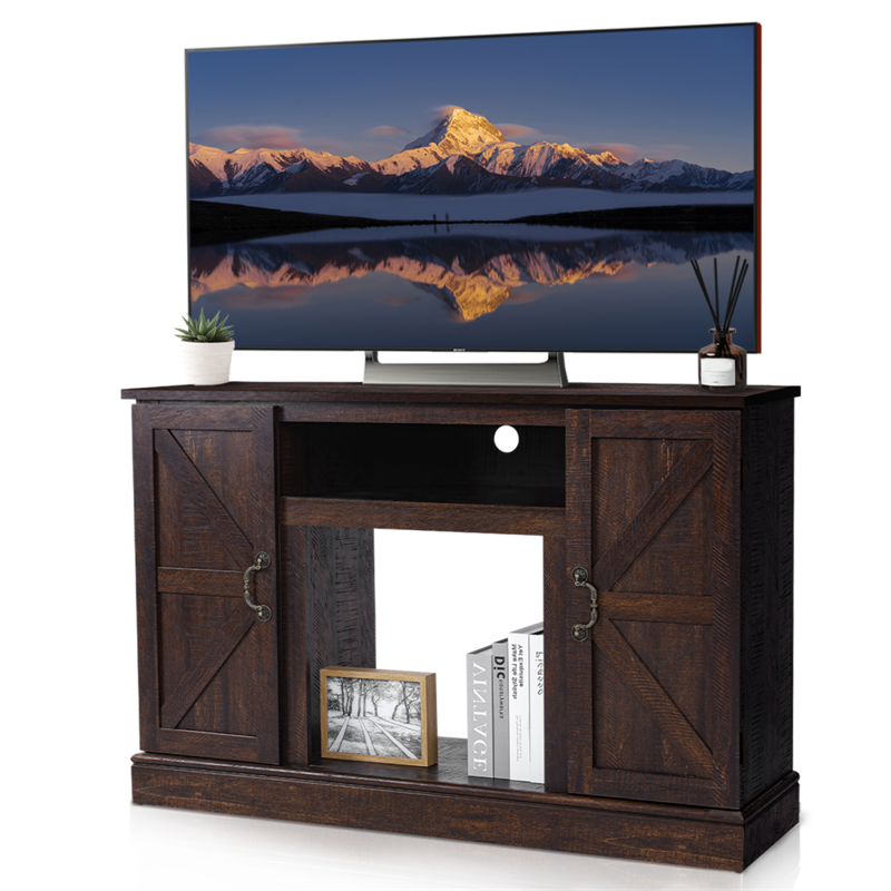 Boho Aesthetic The Orchard | Wooden Vintage Entertainment Center TV Stand | Biophilic Design Airbnb Decor Furniture 