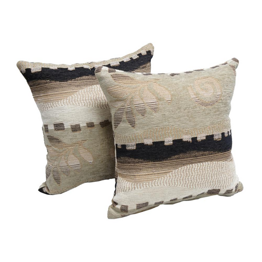 17-inch Tapestry Throw Pillows with Inserts (Set of 2) 9910-S2-ZP-ID-046 - Mediterranean Italian Contemporary Home Decor Furniture