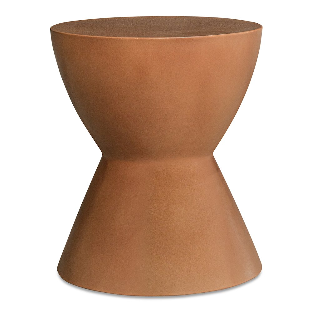 Buy farmhouse furniture Hourglass Outdoor Stool Terracotta - Modern Cottage Farmhouse Furniture