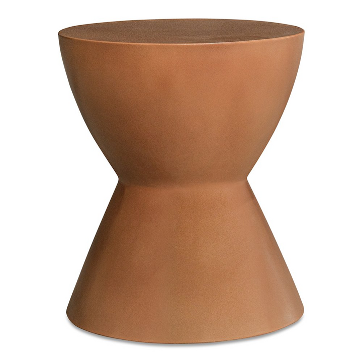 Buy farmhouse furniture Hourglass Outdoor Stool Terracotta - Modern Cottage Farmhouse Furniture