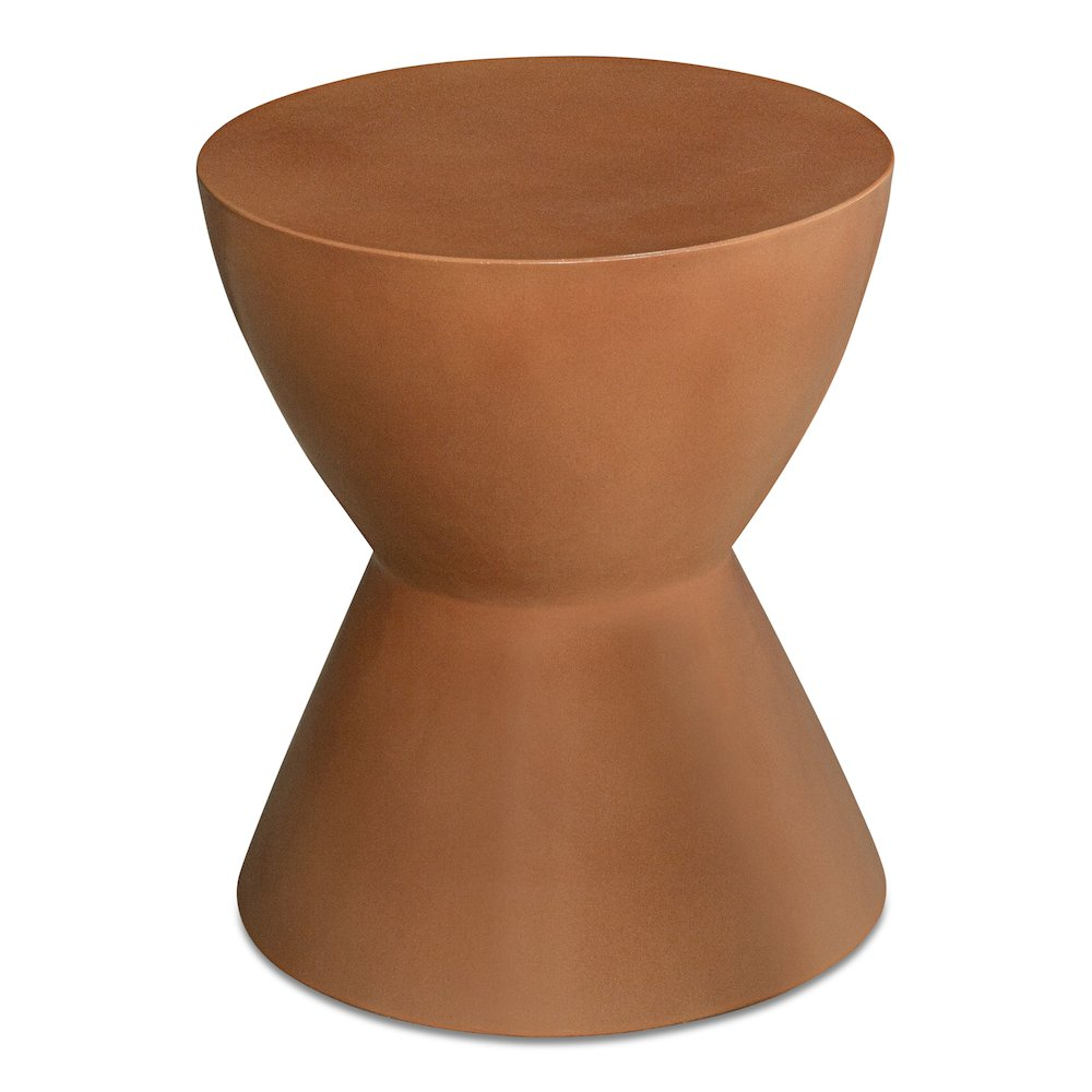 Buy farmhouse furniture Hourglass Outdoor Stool Terracotta - Modern Cottage Farmhouse Furniture