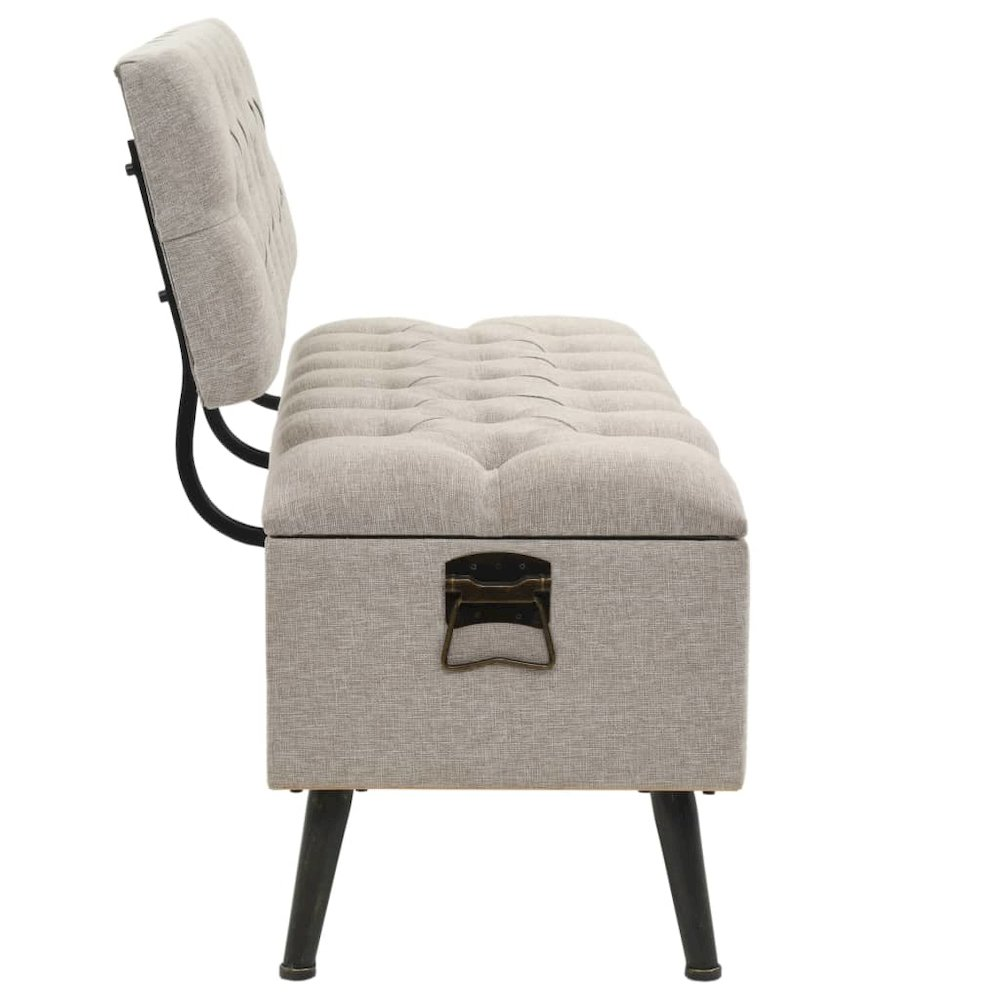 Buy farmhouse furniture Storage Bench Cream Engineered wood 43.3 inches Storage Bench - Modern Cottage Farmhouse Furniture