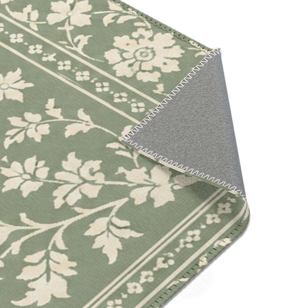 Buy farmhouse furniture Decorative Cream &amp; Sage Area Rug By. Artisan Blooms - Modern Cottage Farmhouse Furniture