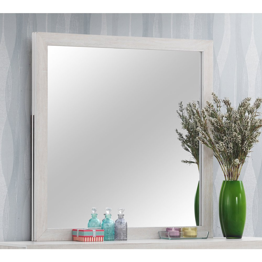 Buy farmhouse furniture Brantford Dresser Mirror Coastal White - Modern Cottage Farmhouse Furniture