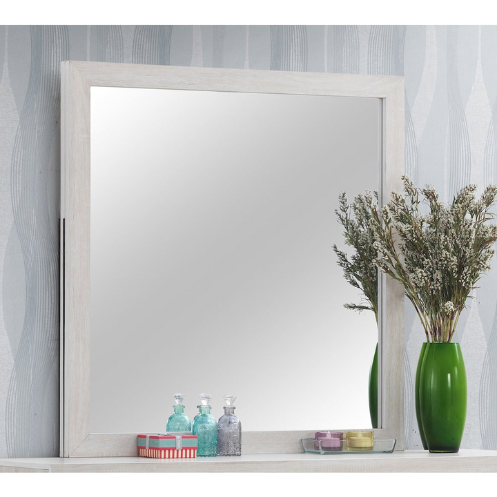 Buy farmhouse furniture Brantford Dresser Mirror Coastal White - Modern Cottage Farmhouse Furniture