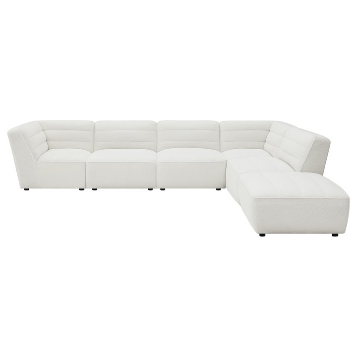 The Valencia Grande 6-piece Upholstered Mediterranean Luxury Modular Sectional Sofa - Mediterranean Italian Contemporary Home Decor Furniture