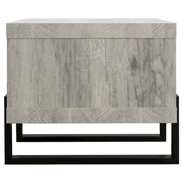 Dinard Engineered Wood Coffee Table Grey Driftwood - Mediterranean Italian Contemporary Home Decor Furniture
