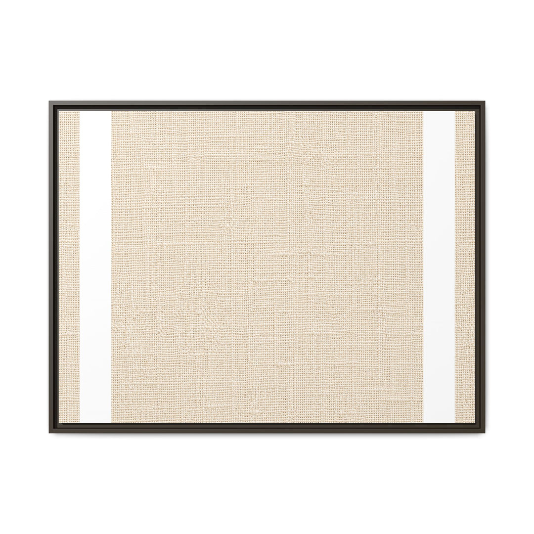 Woven Art Sage &amp; Cream Framed Canvas Wall Art