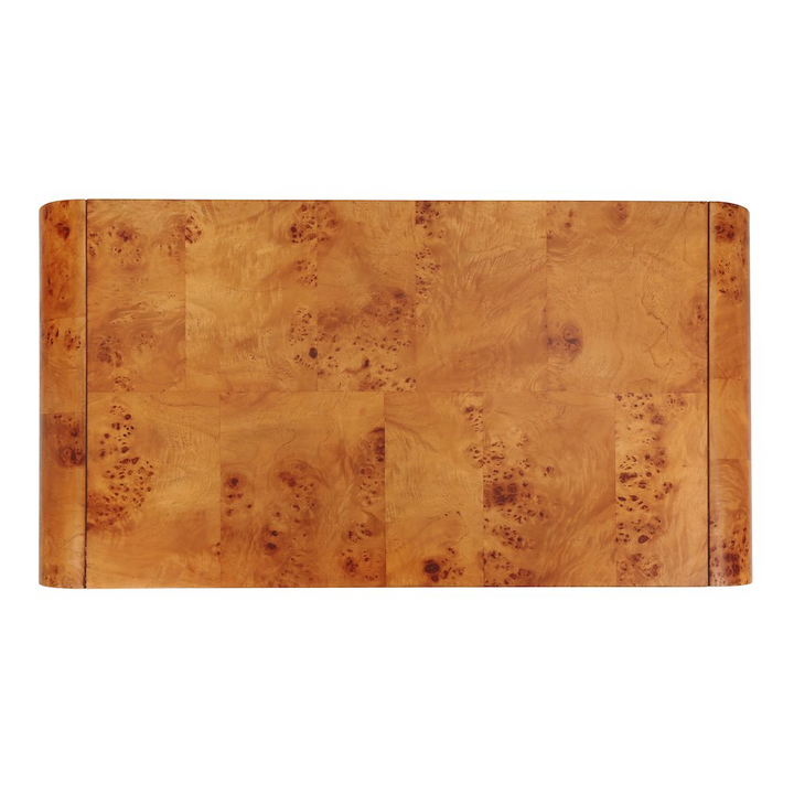 Lumière Burl Mediterranean Farmhouse Wood Coffee Table - Mediterranean Italian Contemporary Home Decor Furniture