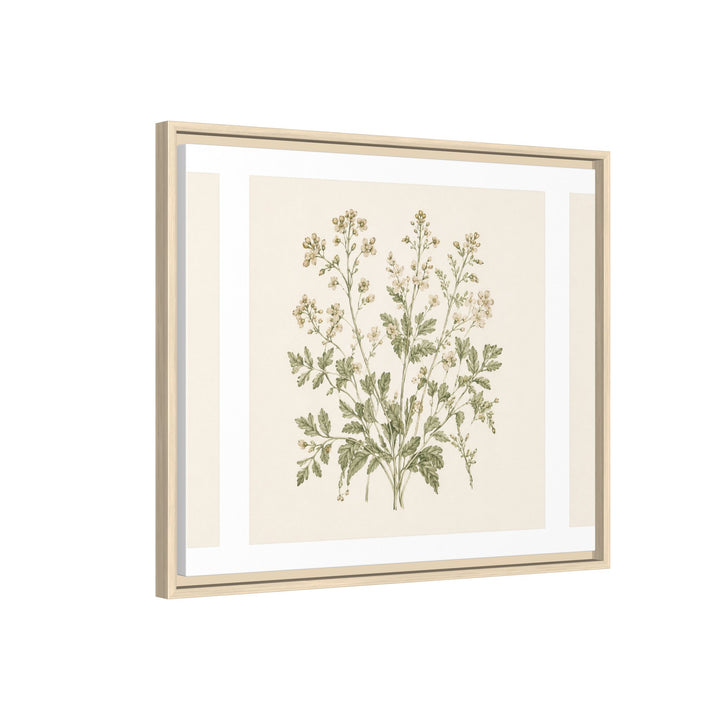 Sage &amp; Cream Framed Canvas Wall Art