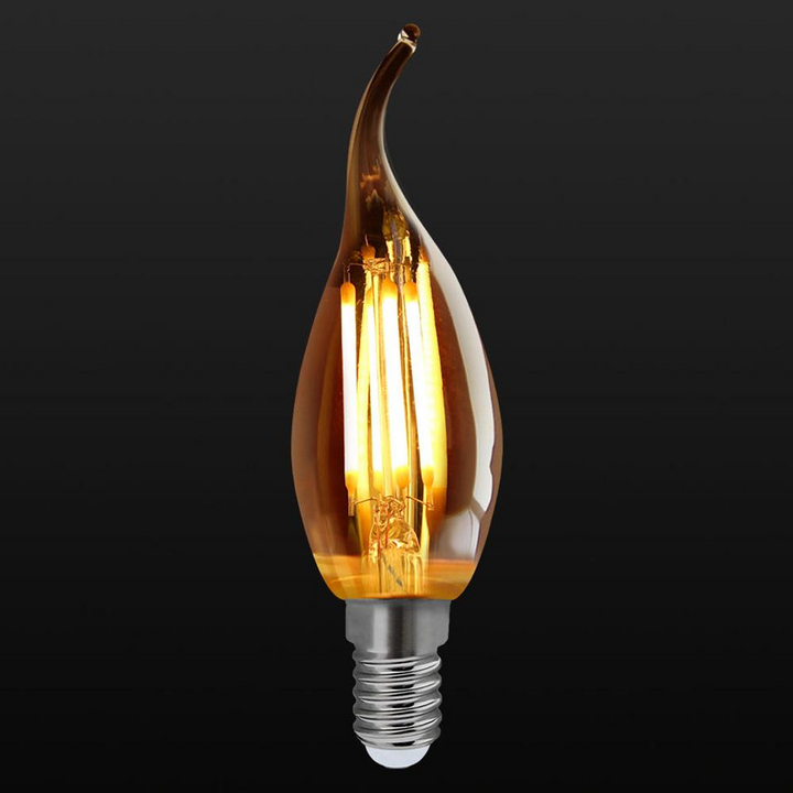 Boho Aesthetic E12 4W C35 LED Candelabra Bulbs 2200K Warm White Dimmable LED Filament Bulb~1041 | Biophilic Design Airbnb Decor Furniture 