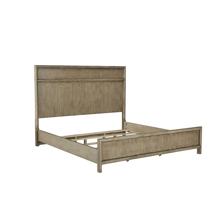 Buy farmhouse furniture Arlington Mediterranean Farmhouse King Panel Bed | Nutmeg Hardwood with Mahogany Veneer - Modern Cottage Farmhouse Furniture