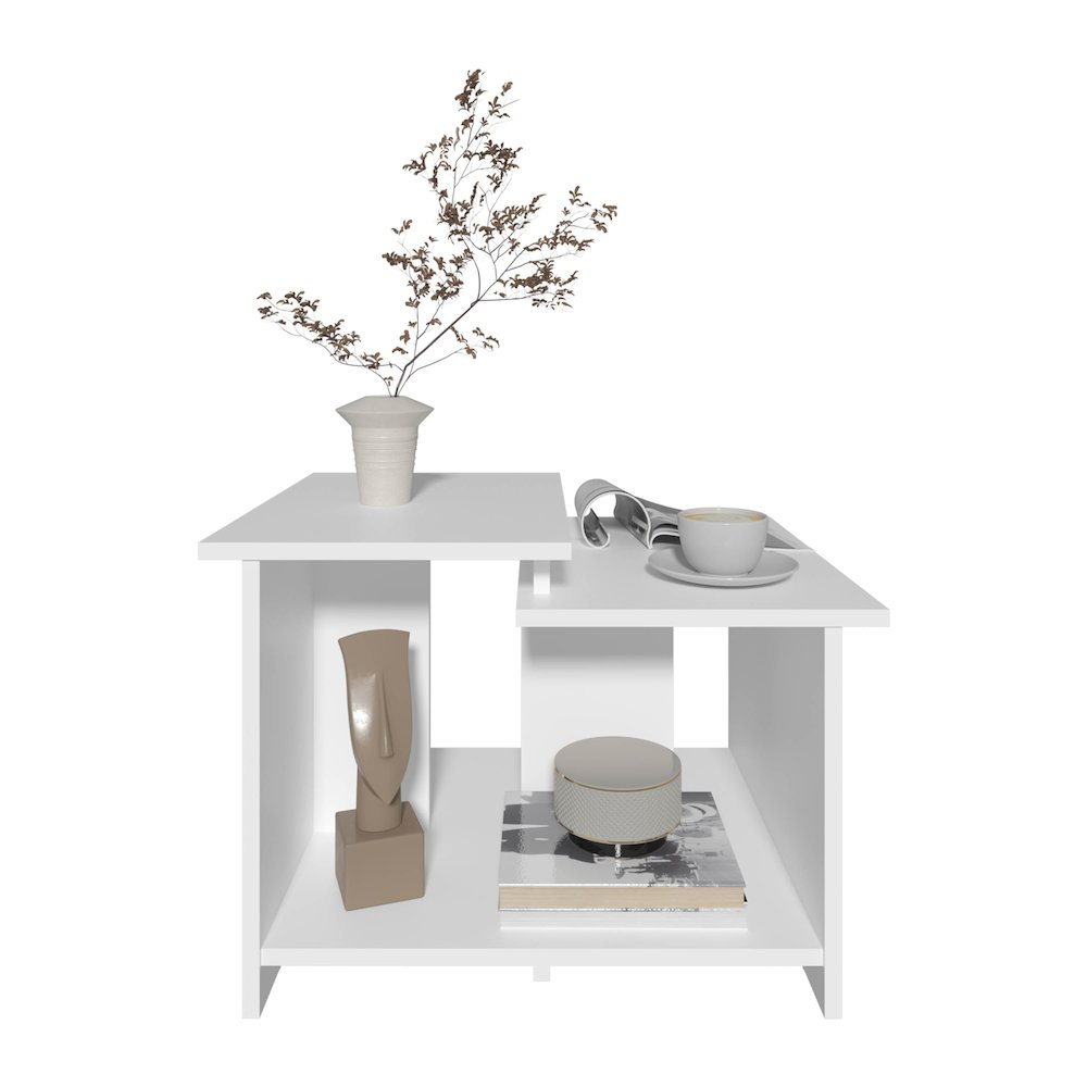 Hesston Coffee Table, White - Stylish & Functional Modern Design for Living Room Decor - Mediterranean Italian Contemporary Home Decor Furniture