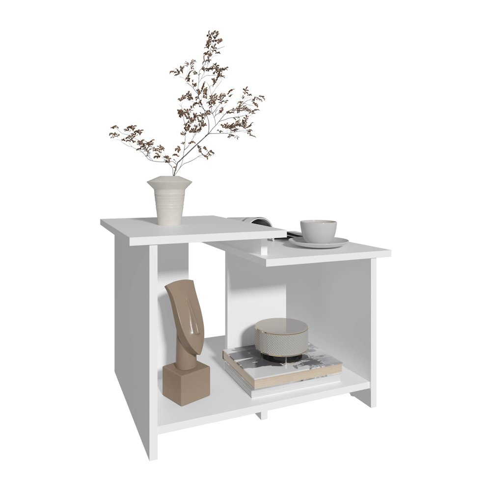 Hesston Coffee Table, White - Stylish & Functional Modern Design for Living Room Decor - Mediterranean Italian Contemporary Home Decor Furniture