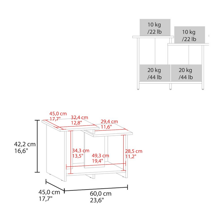 Hesston Coffee Table, White - Stylish & Functional Modern Design for Living Room Decor - Mediterranean Italian Contemporary Home Decor Furniture