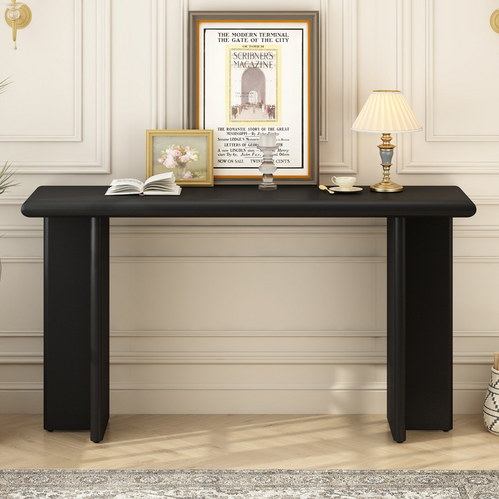 Modern Entryway Table with L-Shaped Legs,Suitable for Entryway, Hallway, Living Room, Foyer, Corridor - Mediterranean Italian Contemporary Home Decor Furniture
