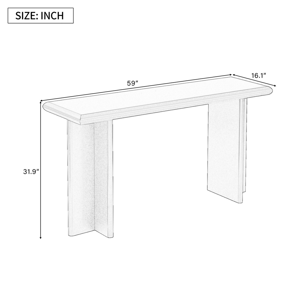 Modern Entryway Table with L-Shaped Legs,Suitable for Entryway, Hallway, Living Room, Foyer, Corridor - Mediterranean Italian Contemporary Home Decor Furniture