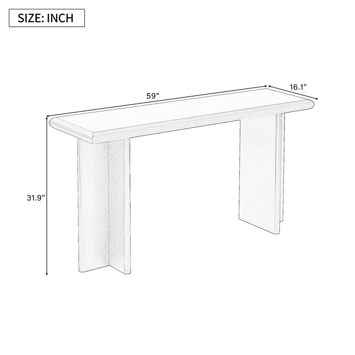 Modern Entryway Table with L-Shaped Legs,Suitable for Entryway, Hallway, Living Room, Foyer, Corridor - Mediterranean Italian Contemporary Home Decor Furniture