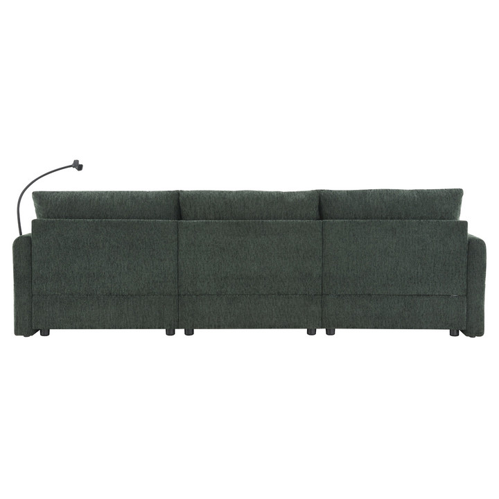 Buy farmhouse furniture Elia 4 Seat L Shaped Sectional Sofa with Storage Ottoman - Modern Cottage Farmhouse Furniture
