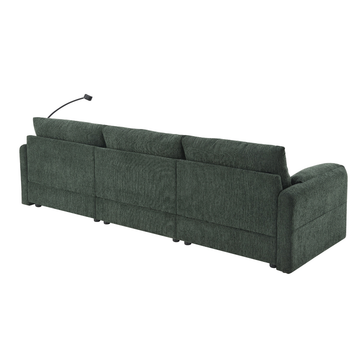 Buy farmhouse furniture Elia 4 Seat L Shaped Sectional Sofa with Storage Ottoman - Modern Cottage Farmhouse Furniture