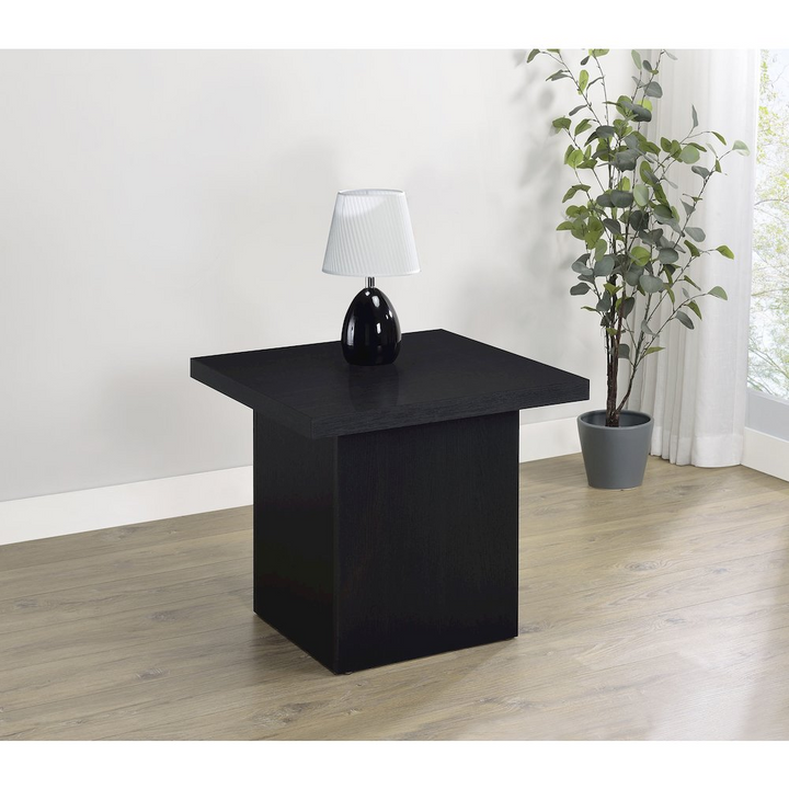 Buy farmhouse furniture Max Square Engineered Laminate End Side Table Black - Modern Cottage Farmhouse Furniture