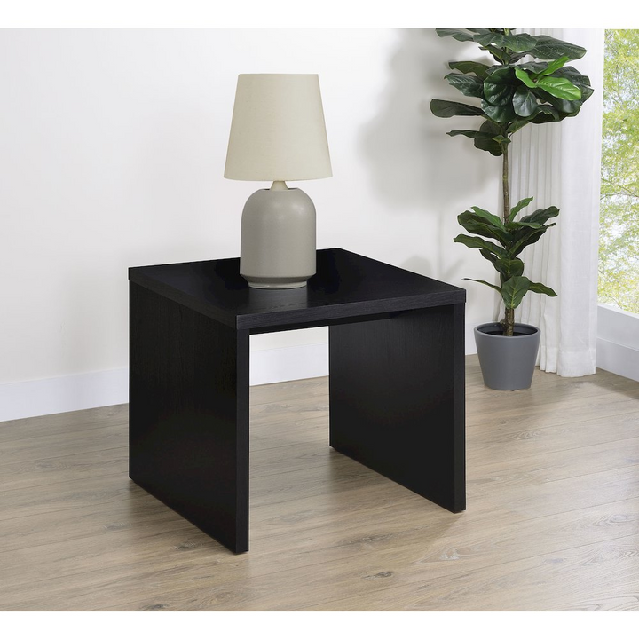 Buy farmhouse furniture Knapp Engineered Wood Square Side End Table Black - Modern Cottage Farmhouse Furniture