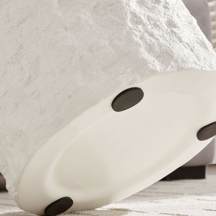 Helios | Circular Italian Mediterranean Limestone Artificial Coffee Table Set - Mediterranean Italian Contemporary Home Decor Furniture