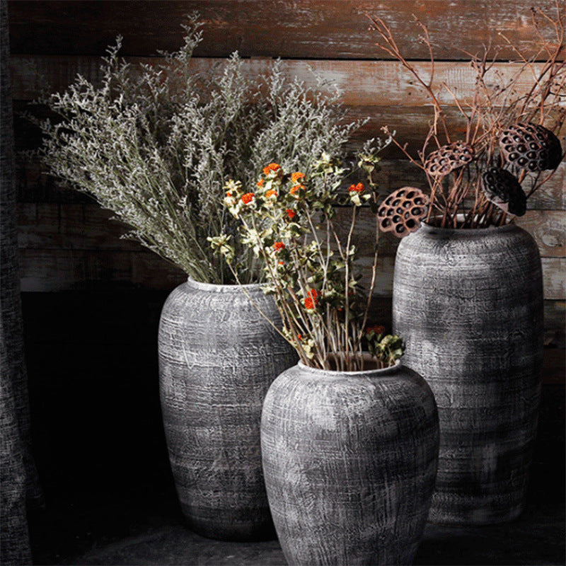 Pericelli II | Vintage Mediterranean Luxury Ceramic Floor-standing Large Vase - Mediterranean Italian Contemporary Home Decor Furniture