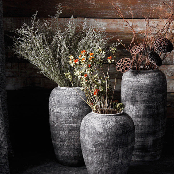 Buy farmhouse furniture Pericelli II | Vintage Mediterranean Luxury Ceramic Floor-standing Large Vase - Modern Cottage Farmhouse Furniture