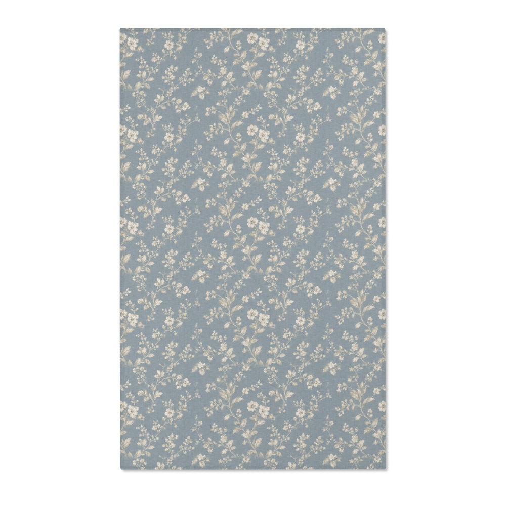 Buy farmhouse furniture Vintage Blue Bell Floral Area Rug — Cottagecore Small Daisy Accent Rug - Modern Cottage Farmhouse Furniture