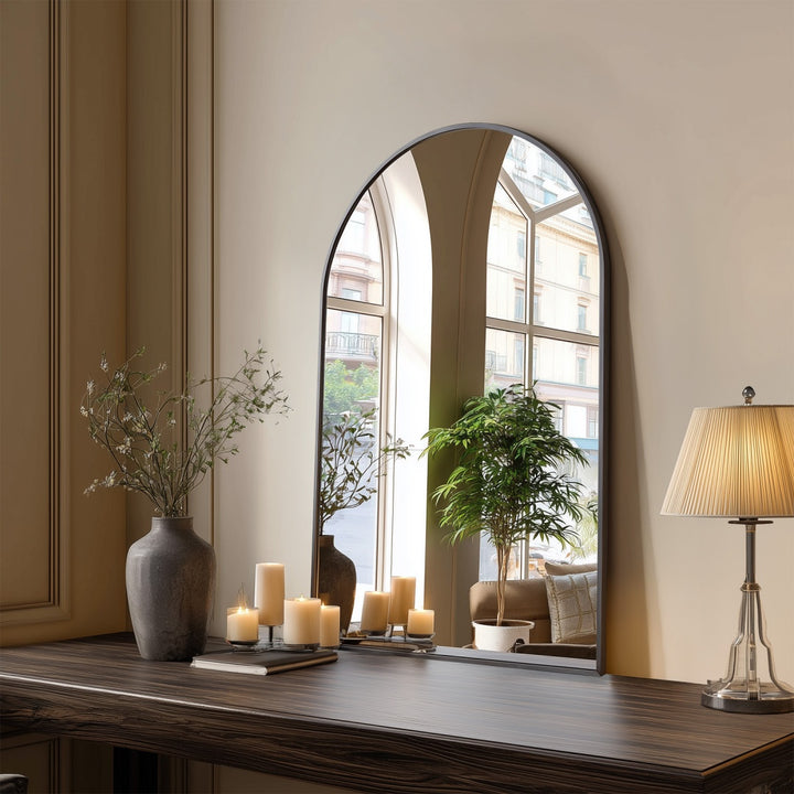 Arched Elegant Mediterranean Tuscan Modern Luxury Mirror - Mediterranean Italian Contemporary Home Decor Furniture