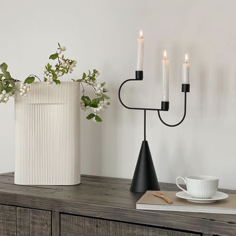 Meraki | Minimalist Modern Mediterranean Contemporary Candlestick Holder - Mediterranean Italian Contemporary Home Decor Furniture