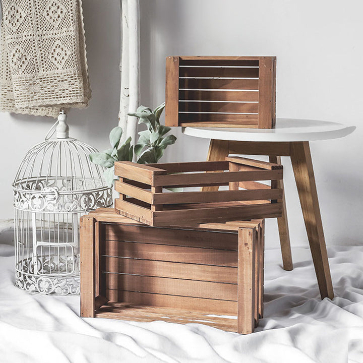 Dasos | Mediterranean Farmhouse Wooden Basket - Mediterranean Italian Contemporary Home Decor Furniture