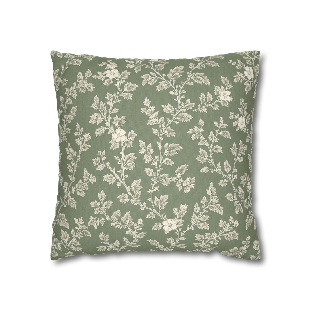 Buy farmhouse furniture Clover Hill - Cream &amp; Sage Floral Pillowcase By. Artisan Blooms - Modern Cottage Farmhouse Furniture