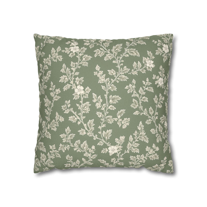 Buy farmhouse furniture Clover Hill - Cream &amp; Sage Floral Pillowcase By. Artisan Blooms - Modern Cottage Farmhouse Furniture