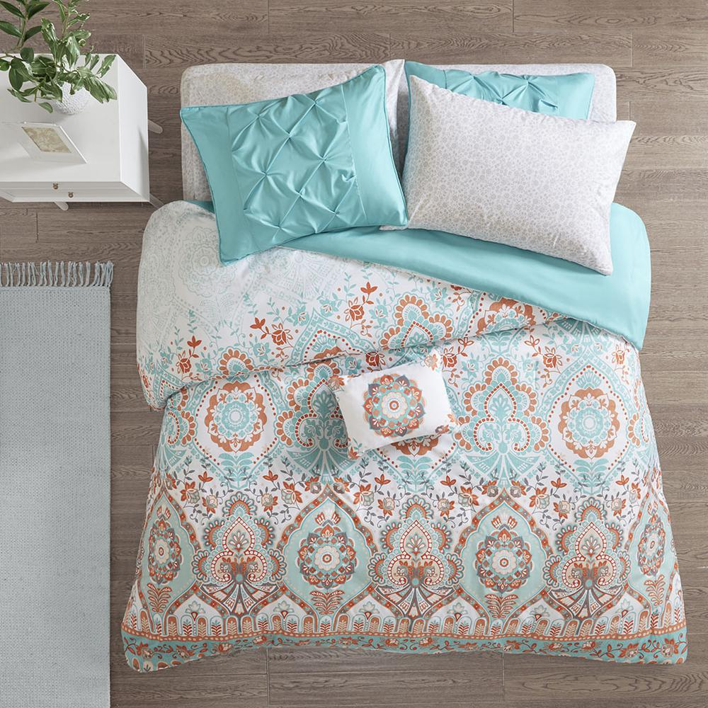 Boho Aesthetic Boho Comforter Set with Bed Sheets | Biophilic Design Airbnb Decor Furniture 